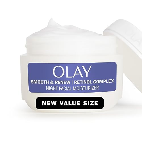 Olay Regenerist Retinol Moisturizer, Retinol 24 Night Face Cream with Niacinamide, Anti-Wrinkle Fragrance-Free 1.7 oz, Includes Olay Whip Travel Size for Dry Skin
