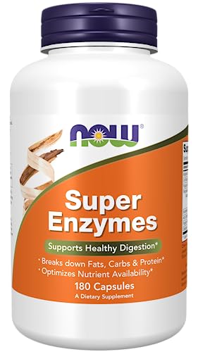 NOW Supplements, Super Enzymes, Formulated with Bromelain, Ox Bile, Pancreatin and Papain, Super Enzymes,90 Capsules