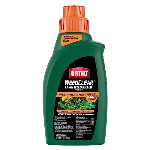 Ortho WeedClear Lawn Weed Killer Concentrate, Fast-Acting Formula Kills Dandelion, Crabgrass & Clover to the Root, 32 fl. oz.
