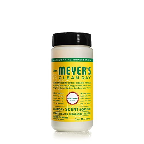 MRS. MEYER'S CLEAN DAY Laundry Booster, Pair With Liquid Laundry Detergent Or Detergent Pods, Honeysuckle, 18 Oz