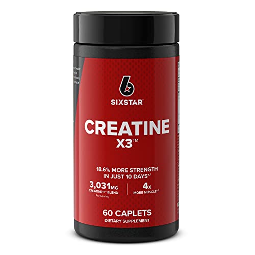 Six Star Creatine Powder Creatine X3 Creatine HCl + Creatine Monohydrate Powder Muscle Recovery Workout Supplement Creatine Supplements Fruit Punch (30 Servings)
