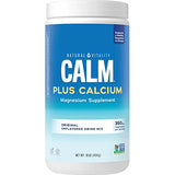 Natural Vitality Calm, Magnesium Citrate & Calcium Supplement, Drink Mix Powder Supports a Healthy Response to Stress, Gluten Free, Vegan, & Non-GMO, Original, 16 Oz