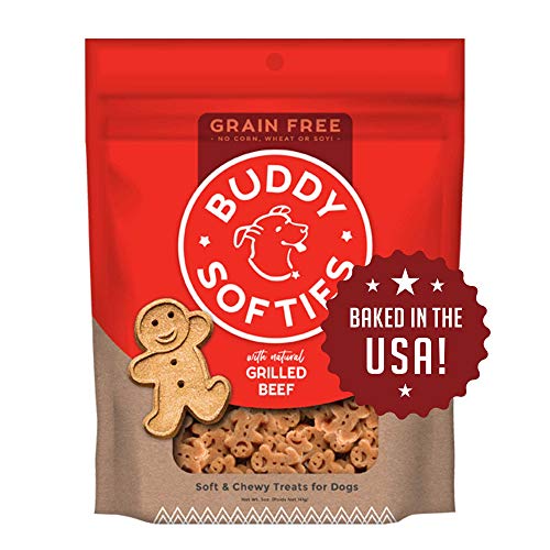 Buddy Biscuits Grain Free Soft & Chewy Healthy Dog Treats with Grilled Beef - 5 oz.