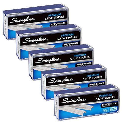 Swingline Staples, 2 Pack, S.F. 4, Premium for Desktop Staplers, 1/4" Length, 210/Strip, 5000/Box (35450)
