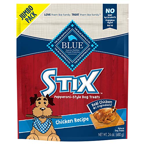 Blue Buffalo Stix Natural Soft-Moist Dog Treats, Chicken Recipe 24-oz Bag