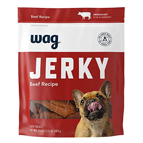 Amazon Brand - Wag Soft & Tender American Jerky Dog Treats – Beef Recipe (24 oz)