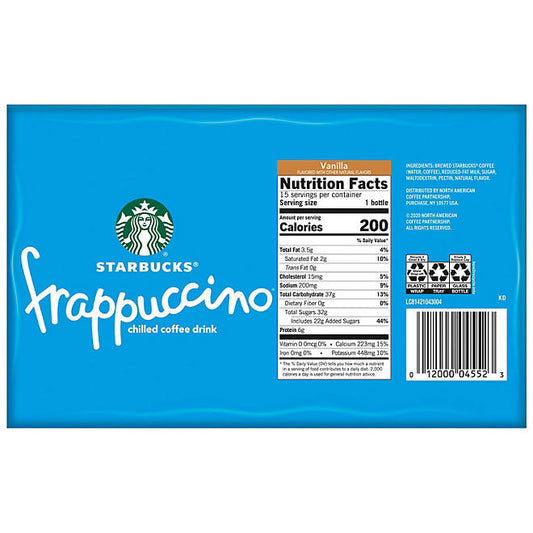 Starbucks Frappuccino Vanilla Coffee (9.5 fl. oz., 15 pk.)