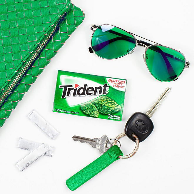 Trident Spearmint Sugar Free Gum (14 pieces, 15 pk.)