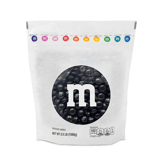 M&M’S Milk Chocolate Black Bulk Candy in Resealable Pack (3.5 lbs.)