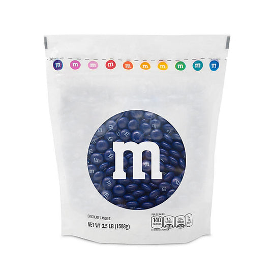 M&M’S Milk Chocolate Dark Blue Bulk Candy in Resealable Pack (3.5 lbs.)