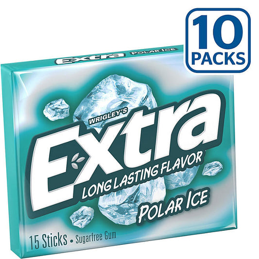 Extra Polar Ice Sugar Free Chewing Gum Bulk Pack (15 ct., 10 pk.)