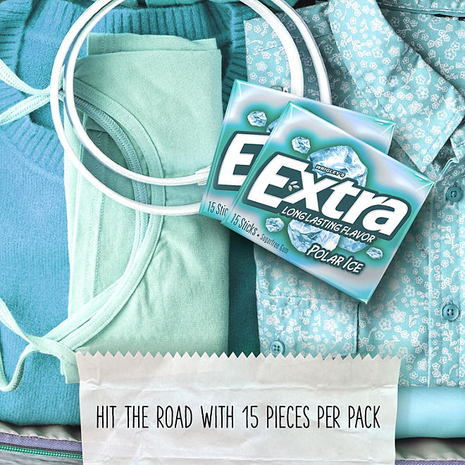 Extra Polar Ice Sugar Free Chewing Gum Bulk Pack (15 ct., 10 pk.)
