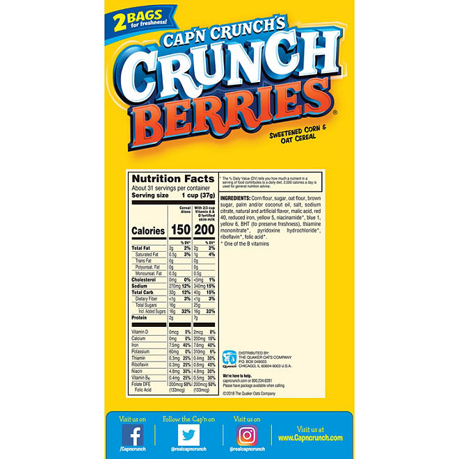 Cap'n Crunch's Crunch Berries (40 oz., 2 pk.)