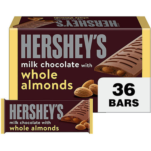 HERSHEY'S Milk Chocolate with Whole Almonds Candy (36 ct.)