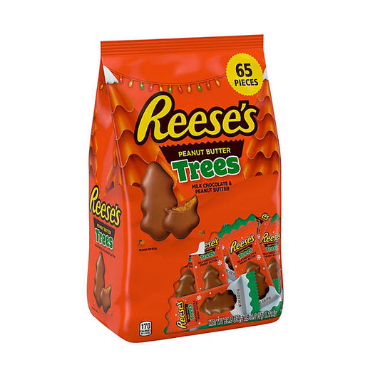 Reese's Milk Chocolate Peanut Butter Trees Candy, Christmas, Bulk Bag (39.8 oz., 65 pc.)