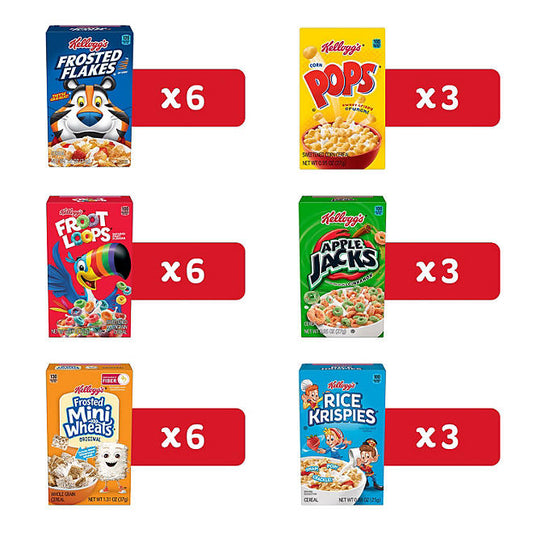 Kellogg's Jumbo Assorted Cereal Pack (32.7 oz., 30 pk.)