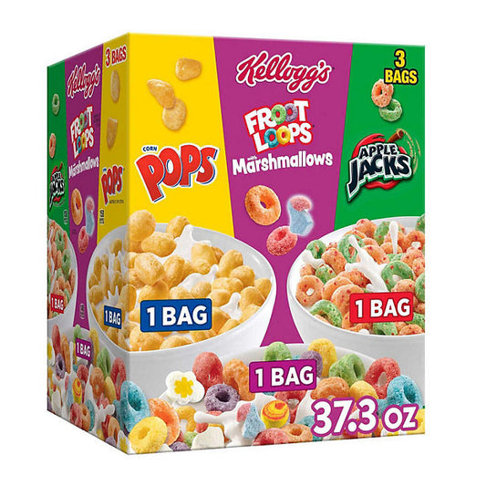 Kellogg's Kids Cereal, Variety Pack (37.3 oz., 3 pk.)