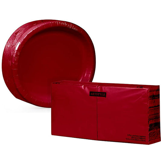 Artstyle Oval Plate & Napkin Kit, 255 ct. (Choose Color)