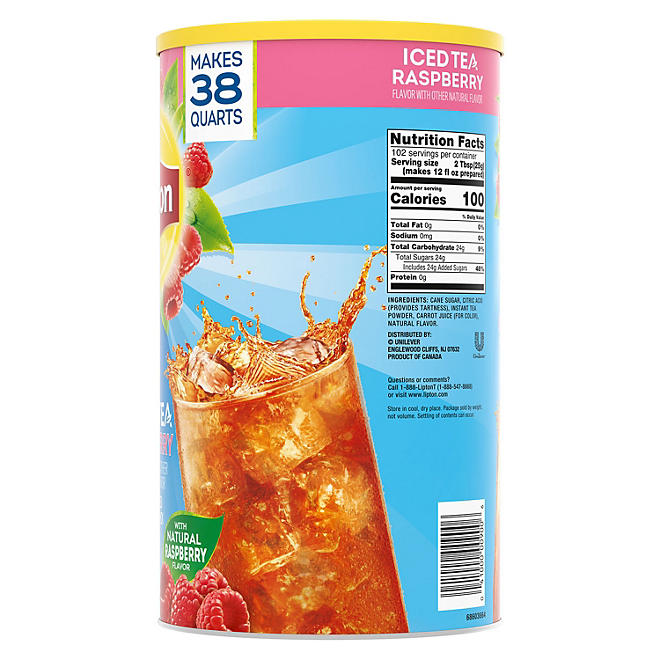Lipton Sweetened Ice Tea Mix, Raspberry (89.8 oz.)