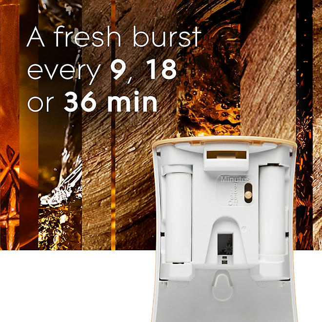 Glade Automatic Spray Air Freshener, 1 Holder + 3 Refills (Fireside Bourbon)