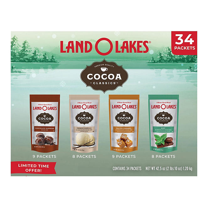 Land O'Lakes Cocoa Classics Hot Cocoa Mix, Variety Pack (34 pk.)