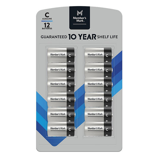 Member's Mark Alkaline C Batteries (12 Pack)