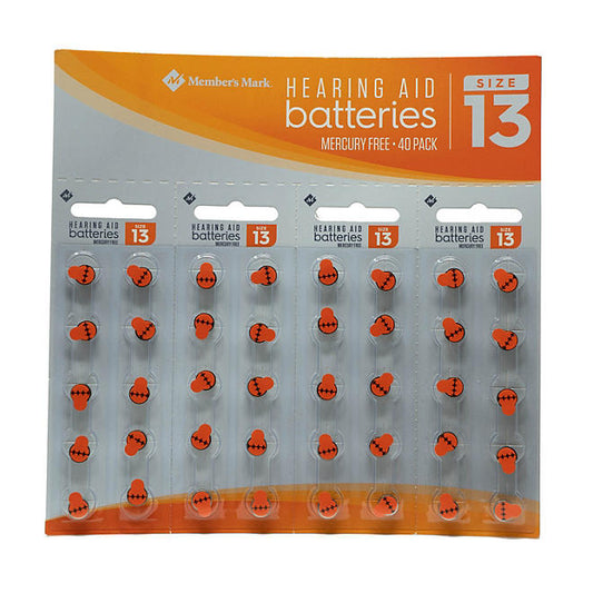 Member's Mark Hearing Aid Batteries, Size 13 (40 ct.)
