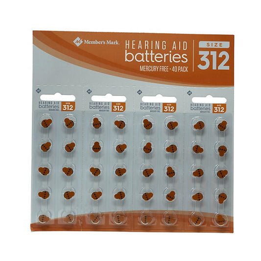 Member's Mark Hearing Aid Batteries, Size 312 (40 ct.)