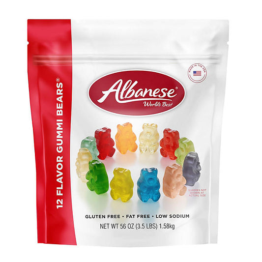 Albanese World's Best 12 Flavors Gummi Bears Bag (56 oz.)
