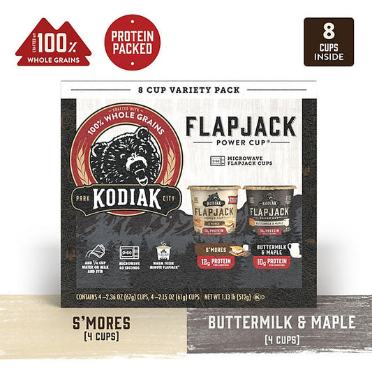Kodiak Cakes Flapjack Power Cups, Variety Pack (8 pk.)