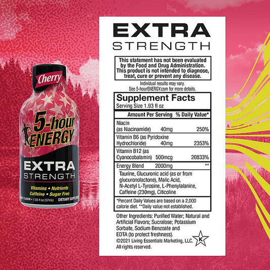 5-hour ENERGY Shot, Extra Strength, Cherry (1.93 oz., 24 ct.)