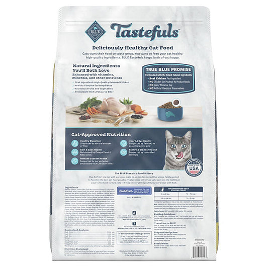 Blue Buffalo Tastefuls Adult Indoor Cat Food, Chicken & Brown Rice (22 lbs.)