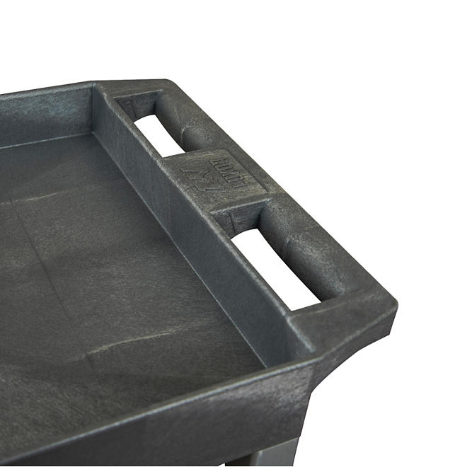 24" x 18" Plastic Utility Tub Cart- Three Shelf (Black)