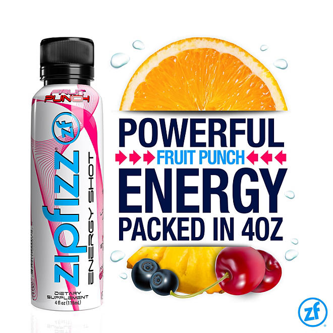 Zipfizz Liquid Energy Shot, Fruit Punch (24 ct.)