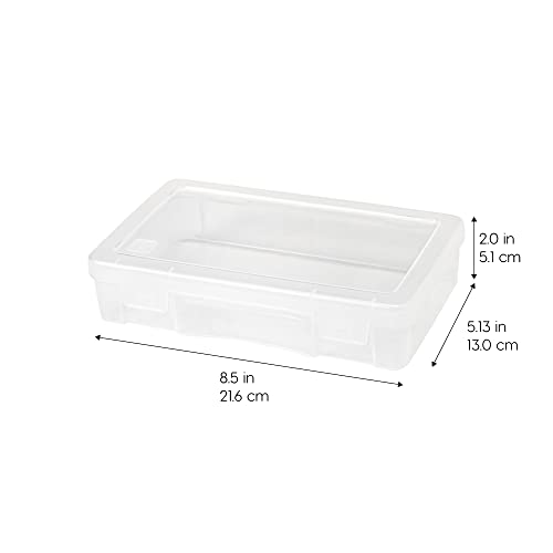 IRIS USA 10Pack Large Plastic Hobby Art Craft Supply Organizer Storage Containers with Latching Lid