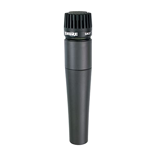 Shure SM57 Dynamic Instrument Mic - Professional Quality and Versatility for Live Performances and Recording - Contoured Frequency Response, Durable, Ideal for Drums, Percussion, Amplifiers (SM57-LC)