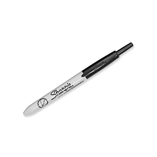 SHARPIE Retractable Permanent Markers, Ultra Fine Point, Black, 3 Count
