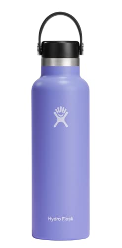 Hydro Flask 24 oz Standard Mouth with Flex Cap Stainless Steel Reusable Water Bottle Lupine - Vacuum Insulated, Dishwasher Safe, BPA-Free, Non-Toxic