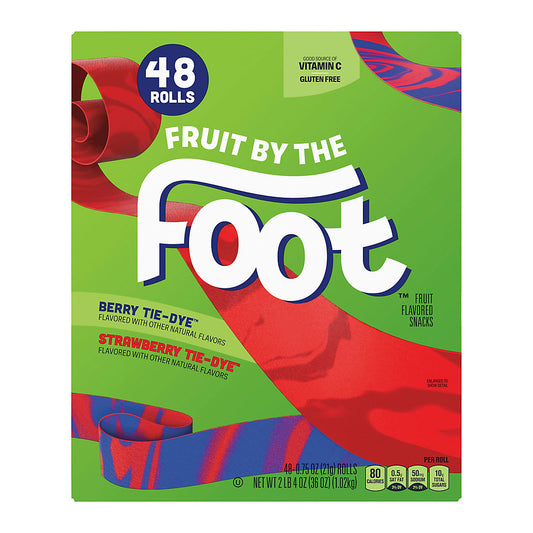 Fruit by the Foot Variety Pack, Strawberry and Berry Tie Dye, 48 ct.