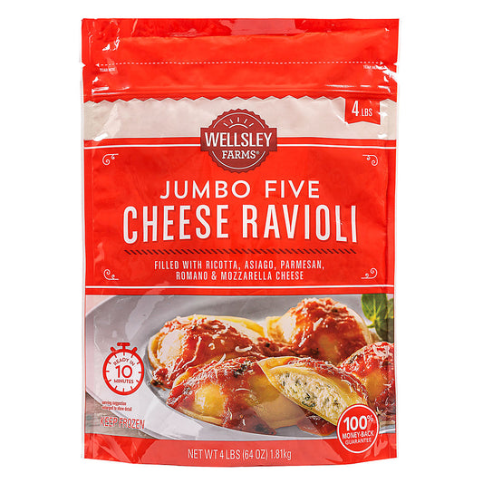 Wellsley Farms Five Cheese Jumbo Ravioli, 4 lbs.