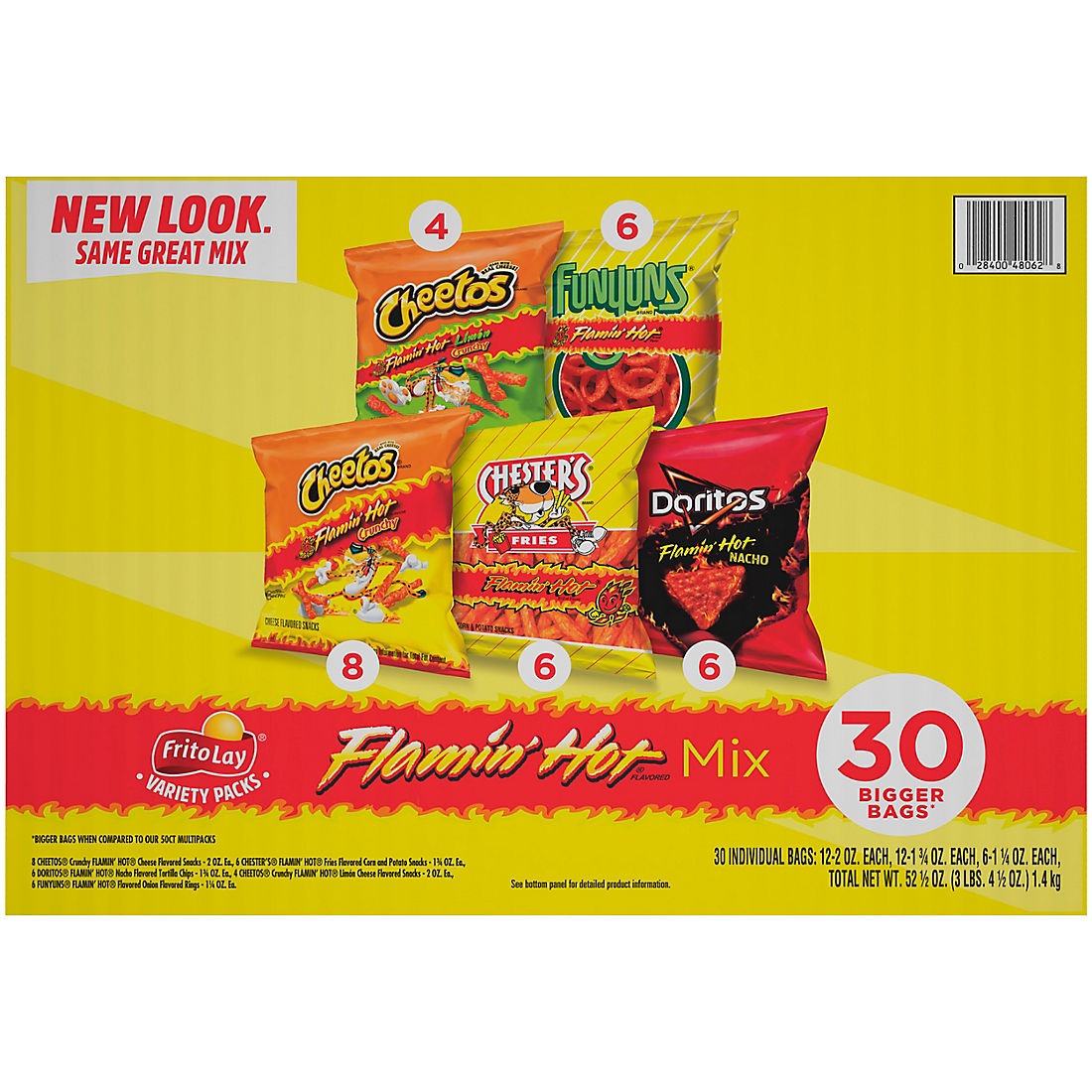 Frito-Lay Flamin Hot Spicy Snacks Variety Pack, 30 ct.