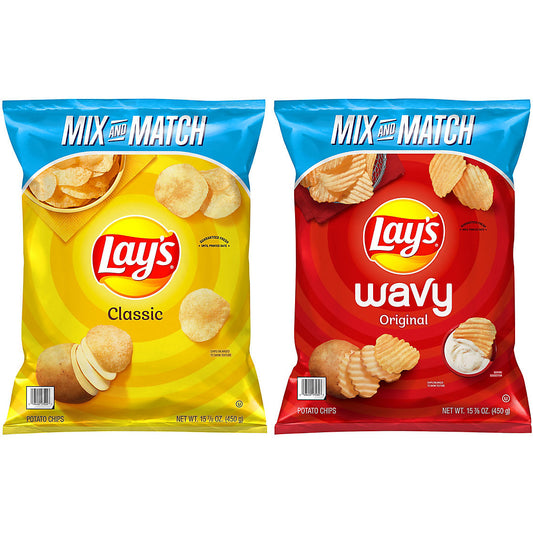 Lays Classic & Lays Wavy Potato Chips - Pick n' Pack