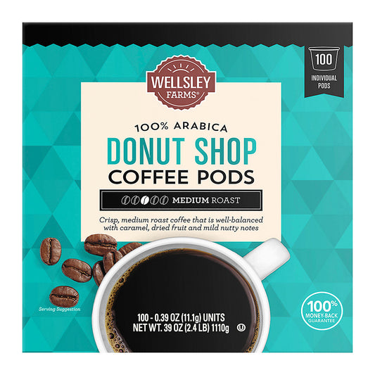 Wellsley Farms Donut Shop Coffee Pods, 100 ct.