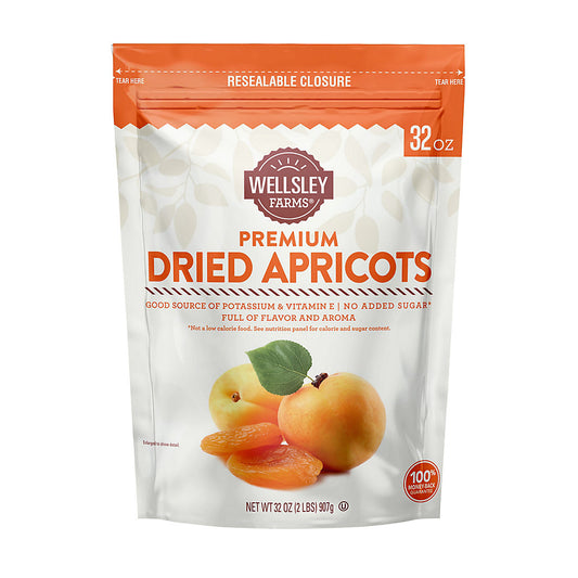 Wellsley Farms Premium Dried Apricots, 32 oz.