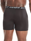Hanes Men's X-Temp Total Support Pouch Boxer Brief, Anti-Chafing, Moisture-Wicking Underwear, Multi-Pack, Regular Leg-Black, Large