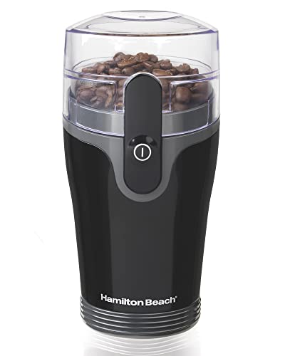 Hamilton Beach Fresh Grind Electric Coffee Grinder for Beans, Spices and More, Stainless Steel Blades, Removable Chamber, Makes up to 12 Cups, White