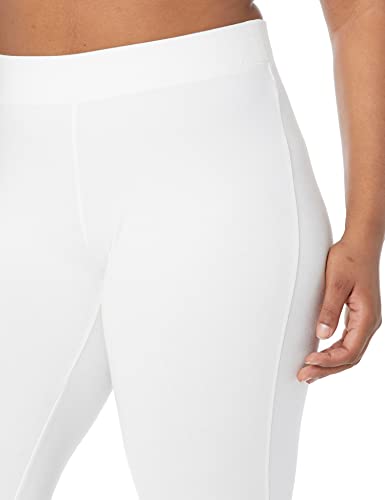 Amazon Essentials Women's Legging, White, Small