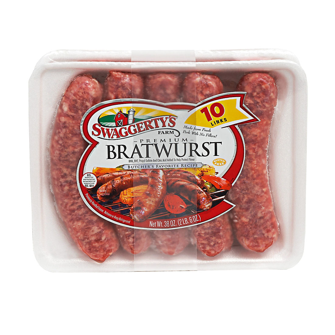 Swaggerty's Farm Bratwurst Links, 10 ct.