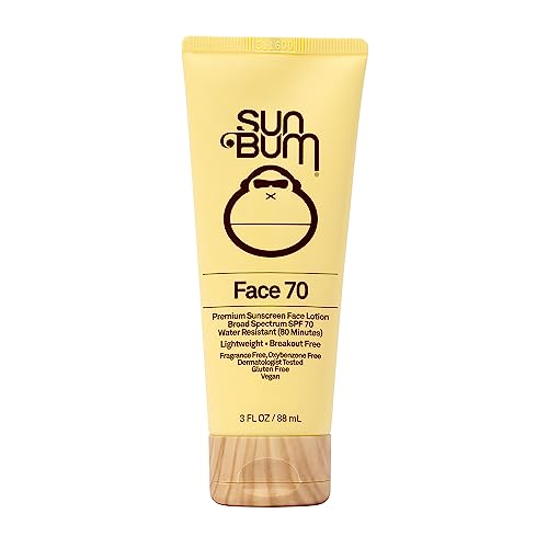 Sun Bum Original SPF 70 Sunscreen Face Lotion | Vegan and Hawaii 104 Reef Act Compliant (Octinoxate & Oxybenzone Free) Broad Spectrum Fragrance-Free Moisturizing UVA/UVB Sunscreen with Vitamin E|3oz