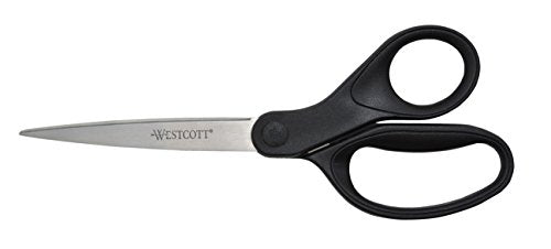 Westcott 16451 8-Inch KleenEarth Recycled Scissors for Office and Home, Black
